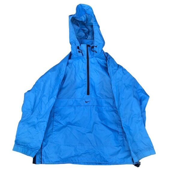 VINTAGE nike jacket windbreaker medium blue BIG SWOOWSH - Picture 1 of 11